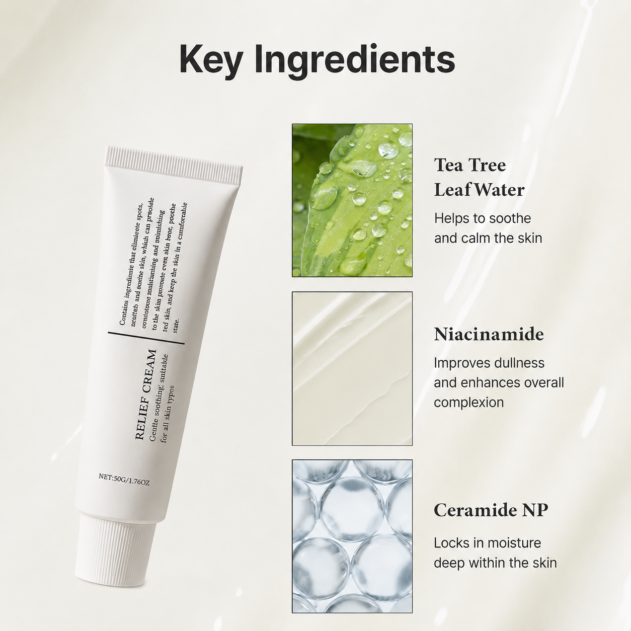 Relief Cream - Soothing Recovery & Moisture for Sensitive Skin